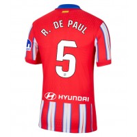 Camisa de Futebol Atletico Madrid Rodrigo De Paul #5 Equipamento Principal 2024-25 Manga Curta